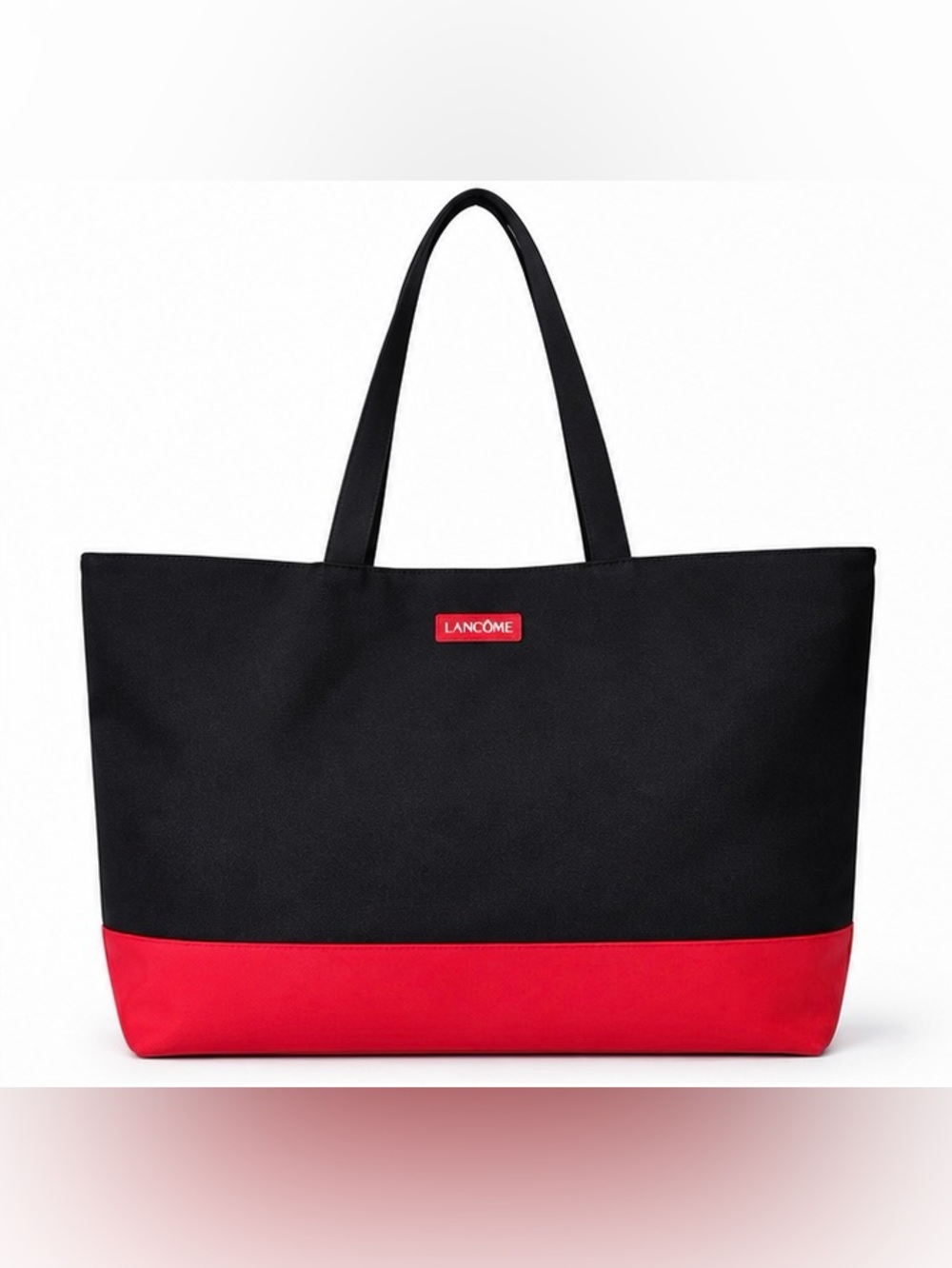 Lancôme Black & Red Tote Bag | Large Shopper Travel Carryall